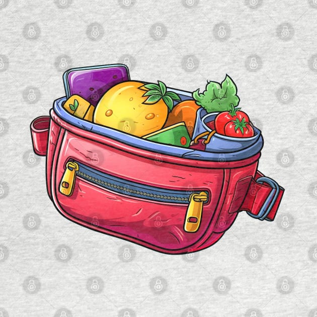 Fruit Filled Fanny Pack Belt Bag Athletic Trainer by AstroWolfStudio